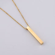 3D Engraved Bar Necklace – Jewelry Gift Ideas — 2