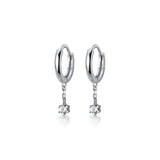 Simple Single Diamond Sweet Wind Short Earrings – Meaningful Gifts — 5