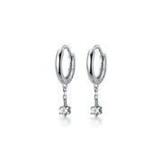 Simple Single Diamond Sweet Wind Short Earrings – Meaningful Gifts — 5