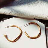 Sterling silver needle earrings c-shaped earrings – Meaningful Gifts — 3