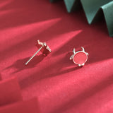S925 Silver Cute Bull Earrings Natal Year – Useful Gifts — 4