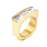 European and American Stainless Steel Gold Ring – Birthday Gifts — 7