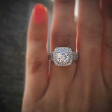 Style Diamond-Encrusted Square Zircon Ring With Topaz – Stylish Gifts — 6
