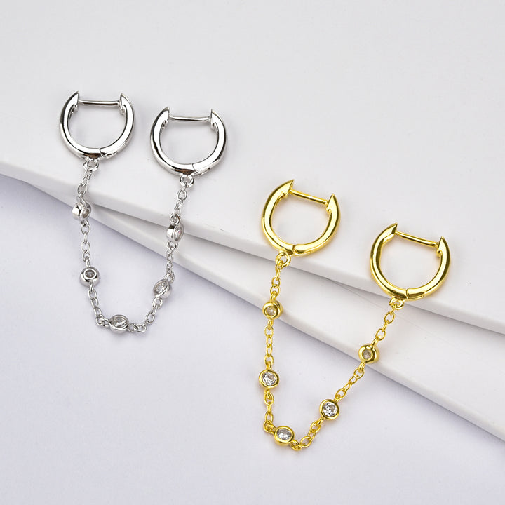 Women's Fashion Tassel Double Circle Rag Earrings – Stylish Gifts — 1
