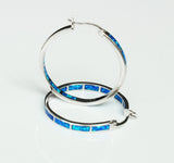 Bluewhite fire opal earrings – Holiday Gift Ideas — 2