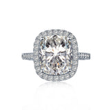 High Carbon Diamond Square Diamond S925 Ring – Gift Ideas — 14