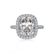High Carbon Diamond Square Diamond S925 Ring – Gift Ideas — 14
