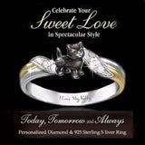 Kitty Ring Lettering I Love My Kitty Two-Color – Gifts for Couples — 3
