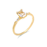 Simple Retro 925 Silver Square White Crystal Ring – Holiday Gift Ideas — 2