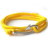 Fish Hook And Anchor Nylon Umbrella Rope Bracelet – Jewelry Gift Ideas — 1