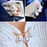 Fashion Pearl Fixed Strap Charm Safety Pin Brooch – Jewelry Gift Ideas — 1