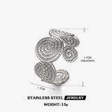 Round Titanium Steel Ring Female Adjustable Opening – Gifts for Her — 8