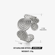 Round Titanium Steel Ring Female Adjustable Opening – Gifts for Her — 8