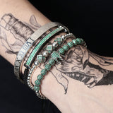 Men's Micropaved CZ Diamond Ball Crown Bracelet – Jewelry Gift Ideas — 1