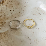 Women's 925 Sterling Silver Zircon Adjustable Ring – Gifts for Her — 1