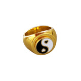 Simple Coin Ring Street Enamel Glaze Women's Ring – Gifts for Her — 5