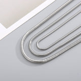 Stainless Steel Snake Chain Simple European – Stylish Gifts — 9