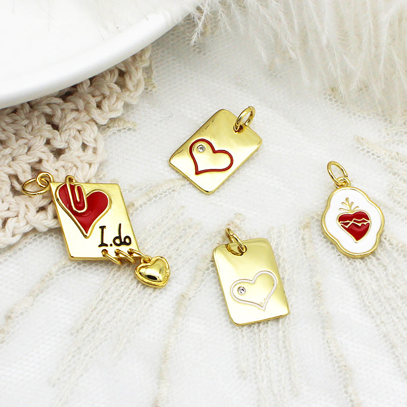Candy Love Heart Hanging Piece Pendant Necklace – Jewelry Gift Ideas — 1