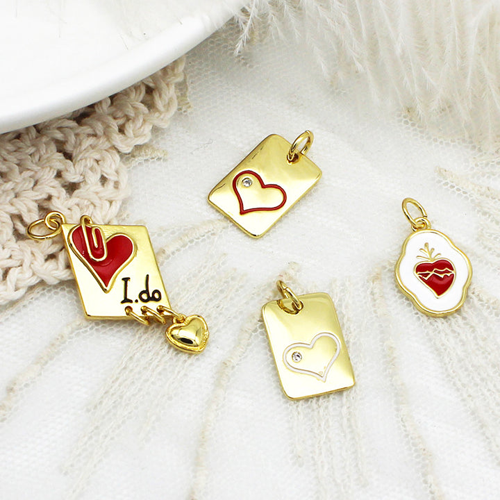 Candy Love Heart Hanging Piece Pendant Necklace – Jewelry Gift Ideas — 1