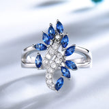 Sapphire Leaf Set With Diamond Pendant Earrings – Jewelry Gift Ideas — 4