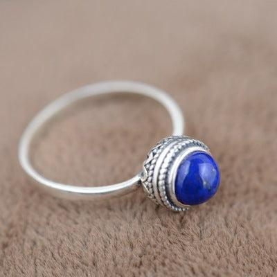S925 silver lapis lazuli silver ring – Surprise Gifts — 1
