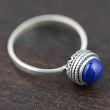S925 silver lapis lazuli silver ring – Surprise Gifts — 6