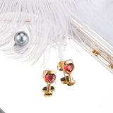 Wine glass earrings – Birthday Gifts — 4