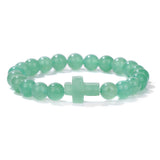 Stone Bead Cross Bracelet Women's Simple Retro – Jewelry Gift Ideas — 6
