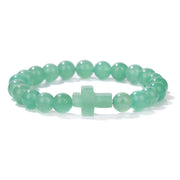 Stone Bead Cross Bracelet Women's Simple Retro – Jewelry Gift Ideas — 6
