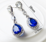 Sapphire crystal diamond earrings – Everyday Gifts — 2