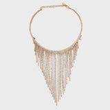 Rhinestone Tassel Metal Necklace – Jewelry Gift Ideas — 7