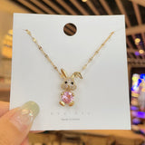 Lovely Crystal Titanium Steel Zircon Rabbit – Jewelry Gift Ideas — 3