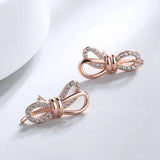 S925 Sterling Silver Earrings New Bow Earrings Sweet – Everyday Gifts — 5