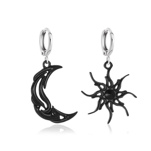 Asymmetrical Abstract Earrings Short Hollow Star – Practical Gifts — 1