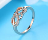Number 8 twisted micro inlaid zircon ring – Gift Ideas — 4