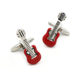 High Quality New French Style Red Guitar Cufflinks – Stylish Gifts — 3