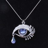 Eye crystal teardrop eyelash necklace – Jewelry Gift Ideas — 3