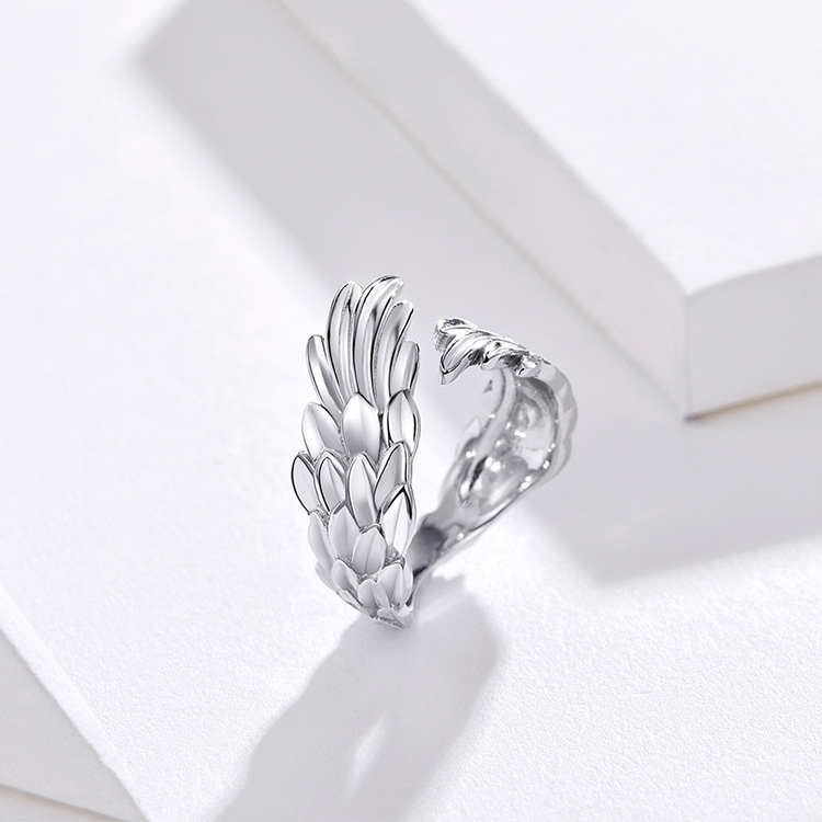 Hope Feathers, Wings 925 Sterling Silver Ring – Small Gift Ideas — 1