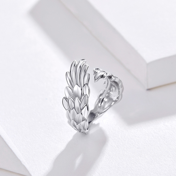 Hope Feathers, Wings 925 Sterling Silver Ring – Small Gift Ideas — 1