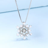 Sterling Silver Female Snowflake Pendant Necklace – Jewelry Gift Ideas — 1