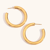 Square Line Hollow C- Shaped Ear Ring Stainless – Practical Gifts — 10
