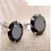 Korean Classic Amethyst Zircon Four-Claw Earrings – Small Gift Ideas — 3