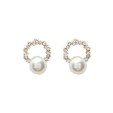 Irregular Diamond Ring Temperament Pearl Earrings – Holiday Gift Ideas — 1