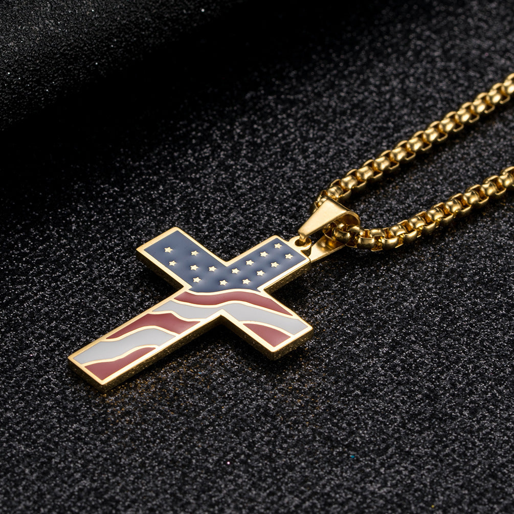 Flag Cross Necklace – Jewelry Gift Ideas — 1