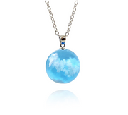 Moon resin pendant clavicle necklace – Jewelry Gift Ideas — 11