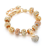 Gold-plated heart beaded bracelet – Jewelry Gift Ideas — 13