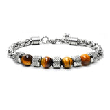 Tiger Eye Titanium Steel Men's Bracelet Trendy – Jewelry Gift Ideas — 4