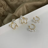 Flower Pearl Stud Earrings Small Earrings Sweet Ear – Birthday Gifts — 5
