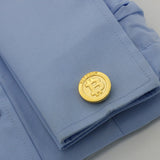 Men's Gold Bitcoin Cufflinks Spot Business – Gifts for Him — 2