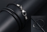 Black Woven Linen Wax Rope Necklace – Jewelry Gift Ideas — 14
